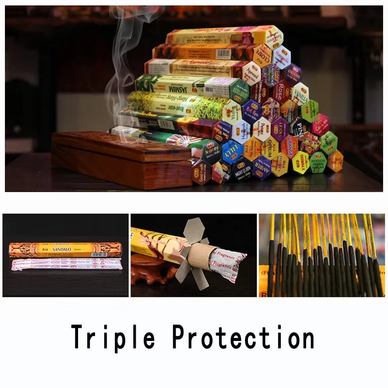 India Sandalwood Incense Sticks Meditation Lavender Sage Palo Santo Tibetan Line Incense Aromatherapy Lasting Fragrance